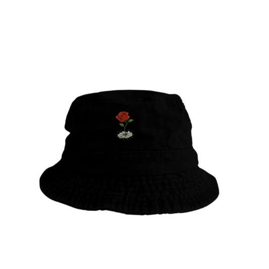 "ROSE THAT GREW FROM CONCRETE" STITCHED BUCKET HAT - PRESSURE CHAMBER BRANDED