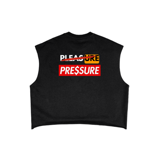 "NO PLEASURE, ONLY PRESSURE" BOXY TANK